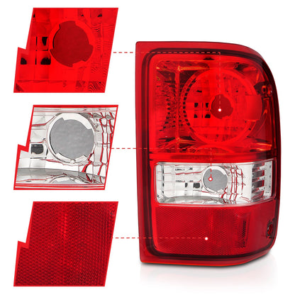 Anzo USA | Tail Light Assembly Red/Clear Lens OE Replacement Pair | Fits Ranger | 211182