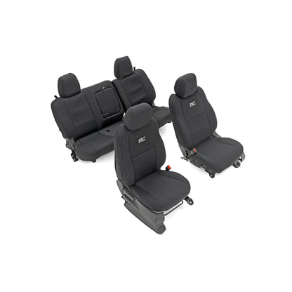 ROUGH COUNTRY Seat Covers | FR & RR | Crew Cab | Nissan Frontier 2WD/4WD (2022-2025) | 91058