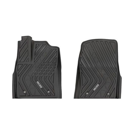 ROUGH COUNTRY Flex-Fit Floor Mats | FR | CrewMax | Toyota Tundra 2WD/4WD (2022-2025) | FF-7170