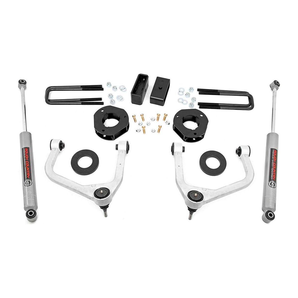 Rough Country Strut Spacers w/N3 Rear Shocks 3.5 Inch Lift Kit I 22630