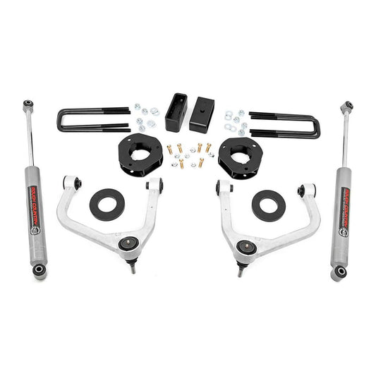 Rough Country Strut Spacers w/N3 Rear Shocks 3.5 Inch Lift Kit I 22630
