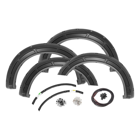 Rough Country Flat Black Defender Pocket Fender Flares I A-F20231