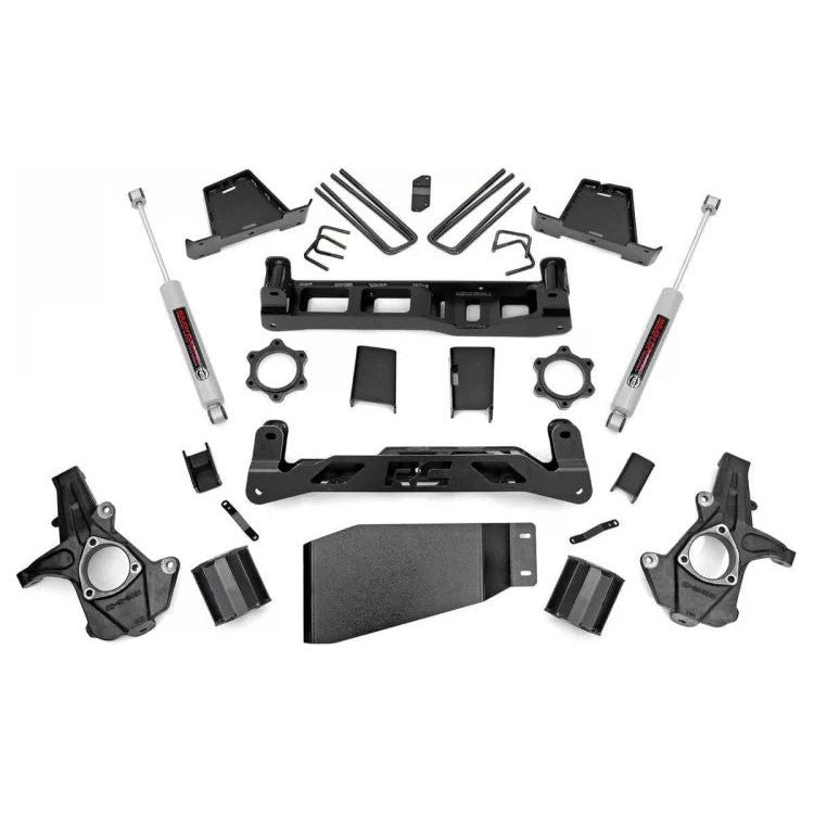 Rough Country Strut Spacers w/N3 Rear Shocks 6 Inch Lift Kit I 23630