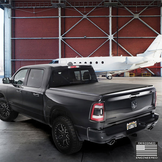 Smittybilt Smart Cover Trifold Tonneau Cover Incl. Cargo Net Black I 2620032