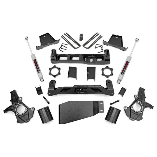 Rough Country Strut Spacers w/N3 Rear Shocks 7.5 Inch Lift Kit I 26430