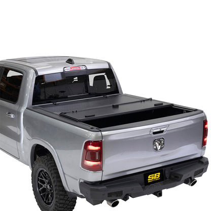 Smittybilt Bed Guard Tonneau Cover Direct Fit Black Aluminum Hard Folding Hardware Included I 2720001