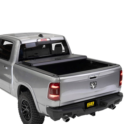 Smittybilt Bed Guard Tonneau Cover Direct Fit Black Aluminum Hard Folding Hardware Included I 2720001