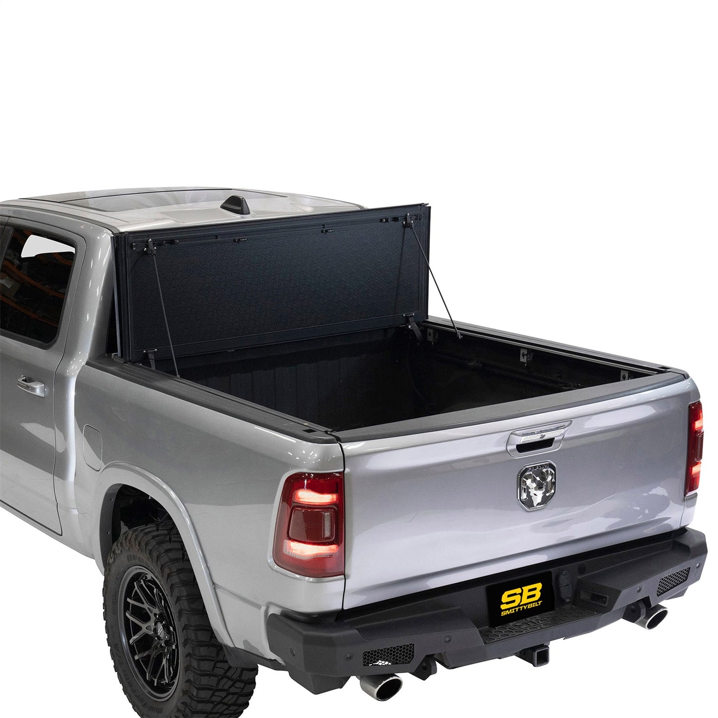 Smittybilt Bed Guard Tonneau Cover Direct Fit Black Aluminum Hard Folding Hardware Included I 2720001