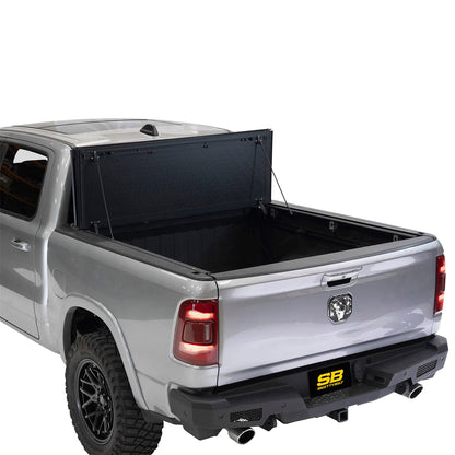 Smittybilt Bed Guard Tonneau Cover Direct Fit Black Aluminum Hard Folding Hardware Included I 2720001