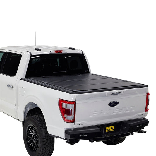 Smittybilt Bed Guard Tonneau Cover Direct Fit Black Aluminum Hard Folding Hardware Included I 2730001