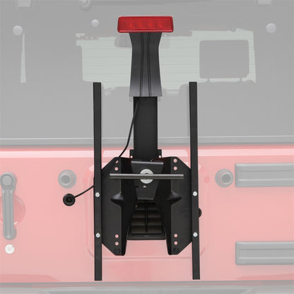 Smittybilt SRC Oversized Tire Carrier Mount Textured Black Holds Up to 37 in. Tire I 2743