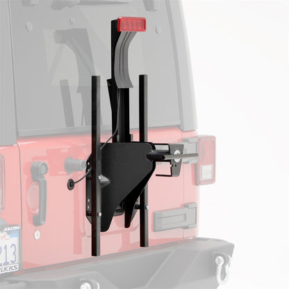Smittybilt SRC Oversized Tire Carrier Mount Textured Black Holds Up to 37 in. Tire I 2743