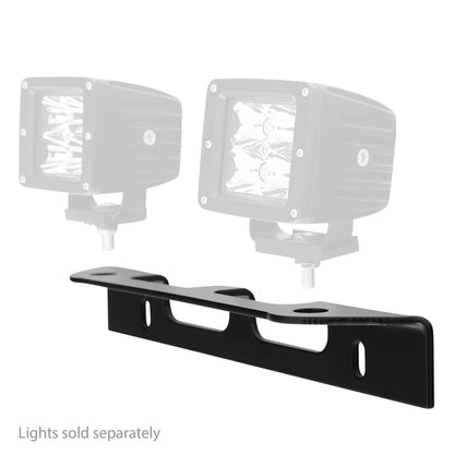 Smittybilt License Plate Light Mount Incl. Hardware 1/4 in. No Drill Installation Black I 2815