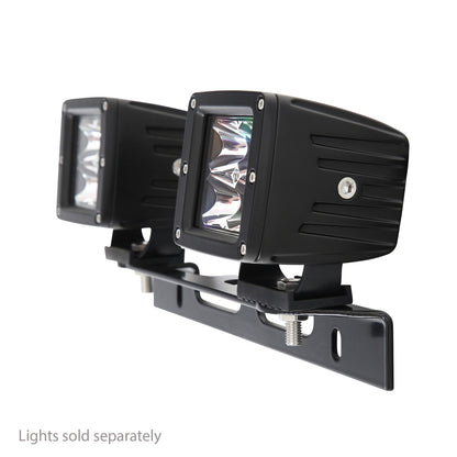 Smittybilt License Plate Light Mount Incl. Hardware 1/4 in. No Drill Installation Black I 2815