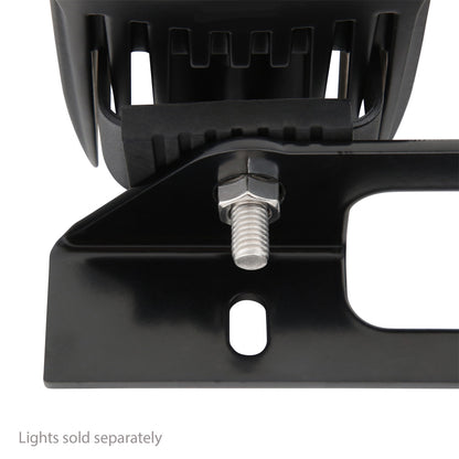 Smittybilt License Plate Light Mount Incl. Hardware 1/4 in. No Drill Installation Black I 2815