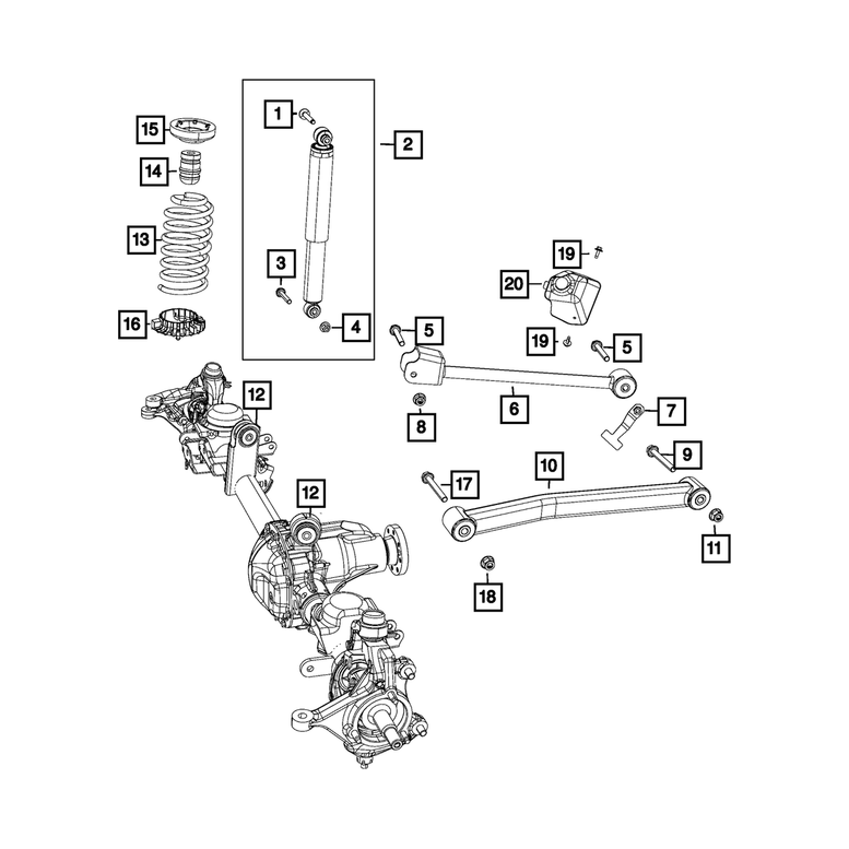 Mopar - Stabilizer Bar Link Assembly for 2018-C Jeep Wrangler JL / Gladiator JT 68293033AC