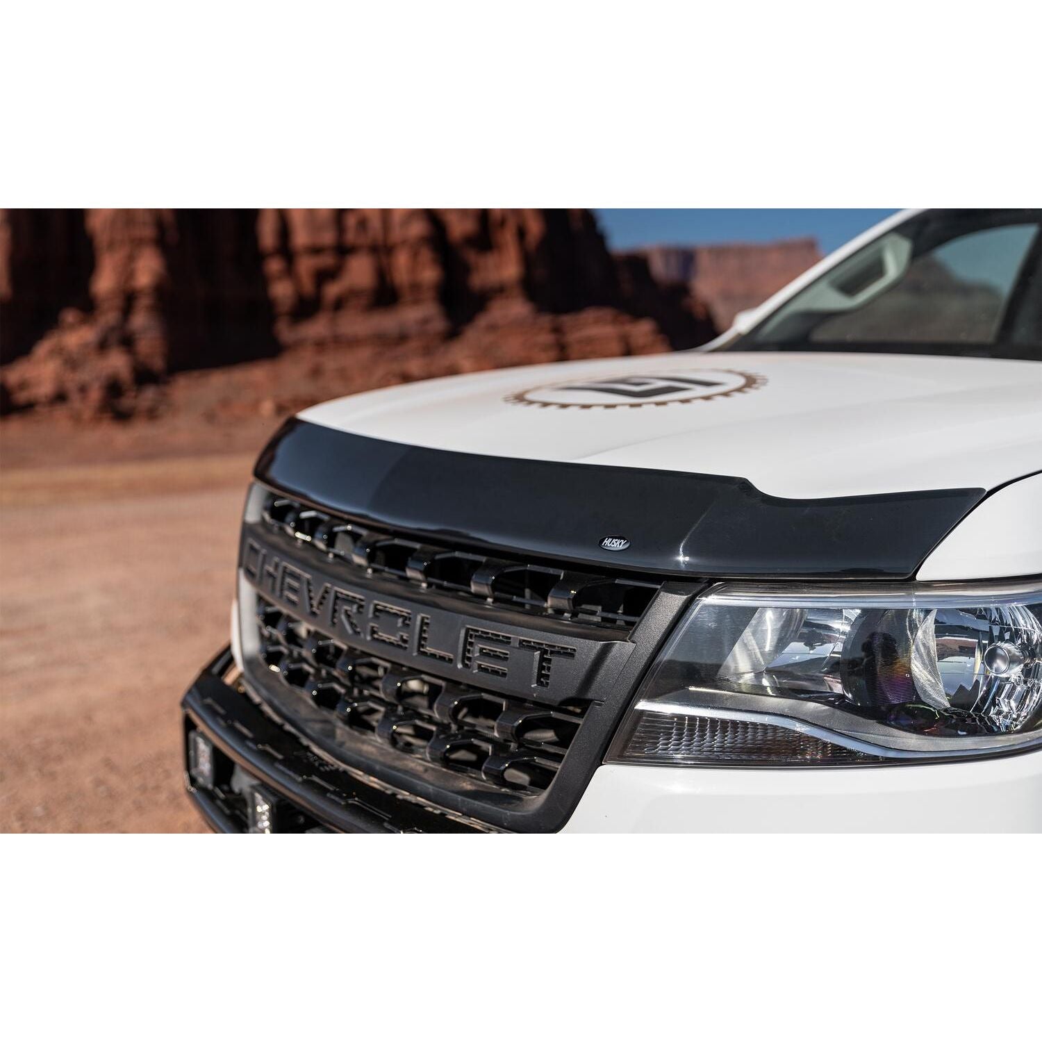 Husky Liners | Aeroskin Hood Protector Smoke For 2015-2022 Colorado Husky Liners | 2842113 installed on Chevrolet truck