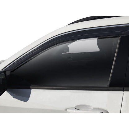 Husky Liners | Low Profile Ventvisor Deflector Smoke Outside Mount 2 Piece For 1999-2007 Silverado 1500/1500 Classic/2500/2500 HD/2500 HD Classic/3500/3500 Classic Husky Liners | 2852011 installed on vehicle window