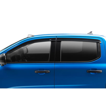 Husky Liners | Low Profile Ventvisor Deflector Smoke Outside Mount 4 Piece For 2019-2025 Ranger Husky Liners | 2854070 on truck window