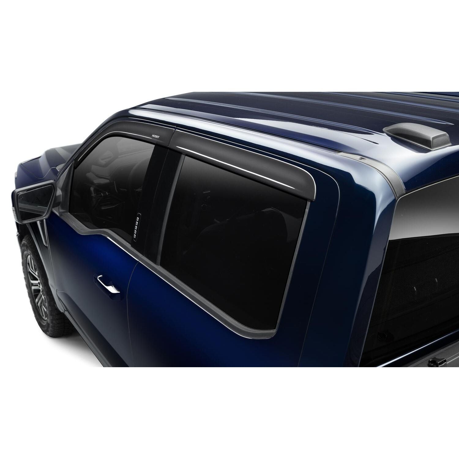 Husky Liners | Low Profile Ventvisor Deflector Smoke Outside Mount 4 Piece For 2019-2026 Silverado 1500/1500 LTD, Sierra 1500 Husky Liners | 2854080