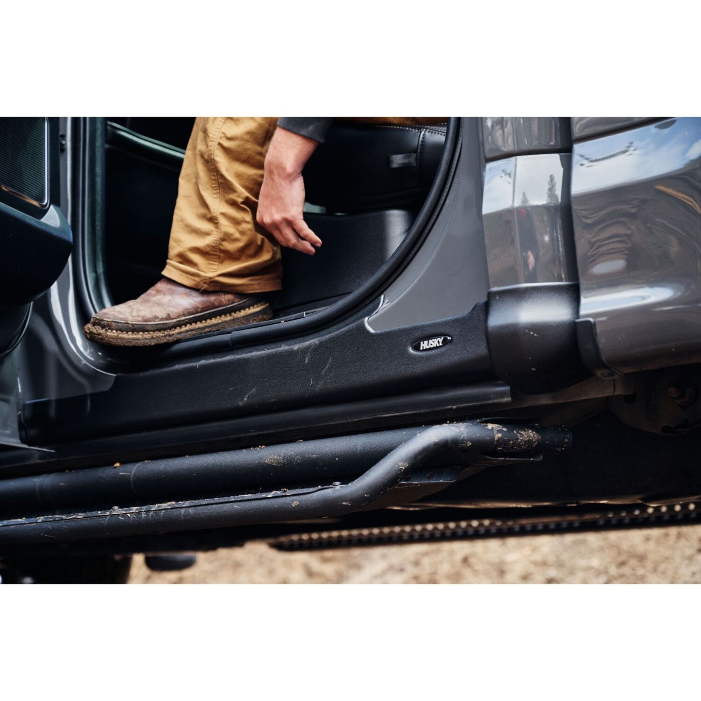 Husky Liners | Trail Armor Rocker Panel Black, Incl. Side Panels/Sill Plate Cover For 2024-2025 Ranger Husky Liners | 2874137 installed