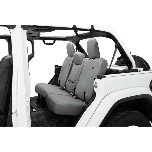 BESTOP | Jeep Wrangler Seat Covers For Jeep 2018-2023 Wrangler JL 4 Door Rear without Fold Down Arm Rest Premium Vinyl Fabric Charcoal Bestop | 29294-09