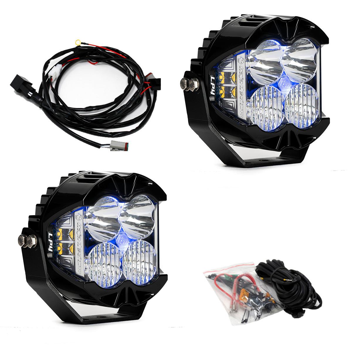 BAJA DESIGNS LP4 Pro LED Auxiliary Light Pod Pair Light Pattern Driving/Combo Blue BackliLight Baja Designs I 297815