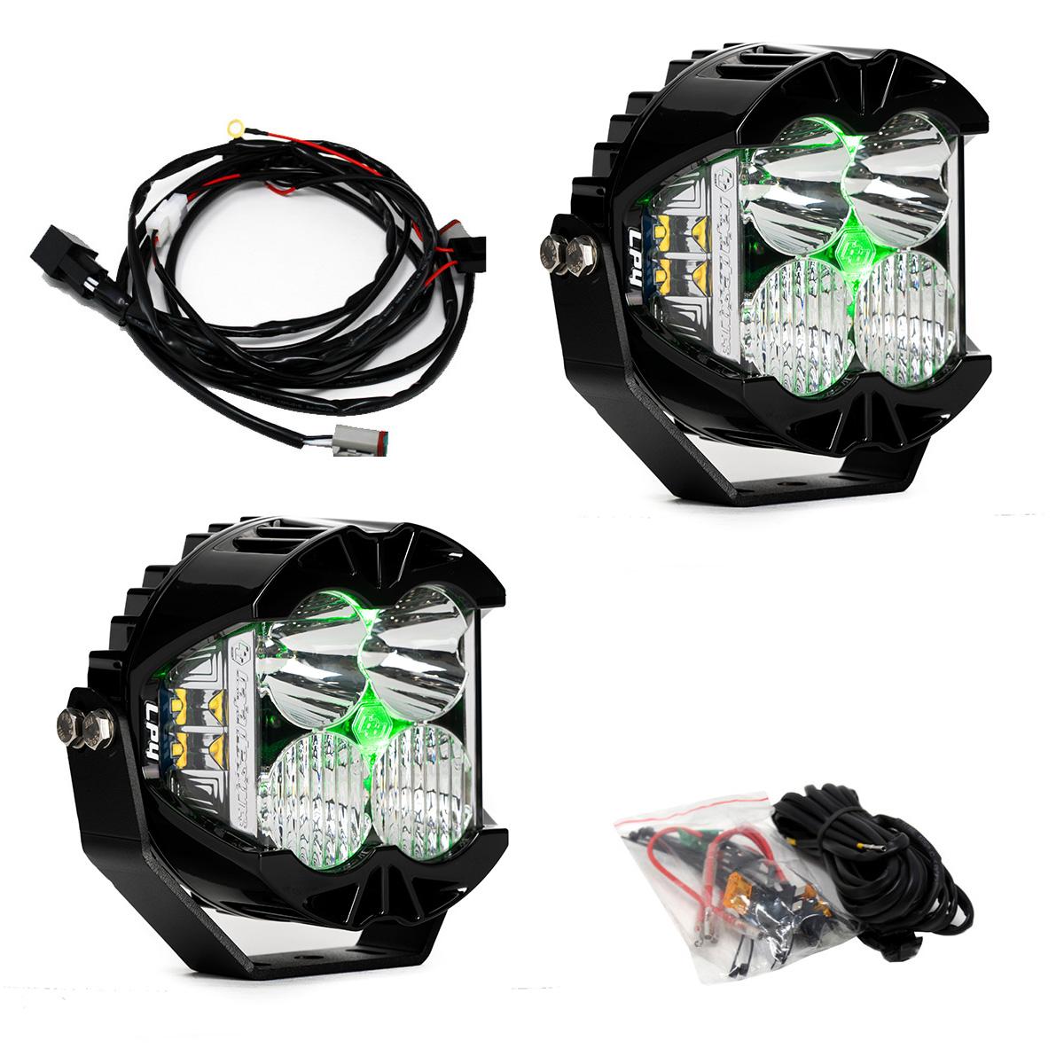 BAJA DESIGNS LP4 Pro LED Auxiliary Light Pod Pair Light Pattern Driving/Combo Green BackliLight Baja Designs I 297816