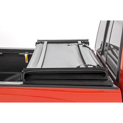 ROUGH COUNTRY Soft Tri-Fold Bed Cover | 6'7" Bed | Ford F-150 (21-25)/F-150 Lightning (22-25)  | 41521650A