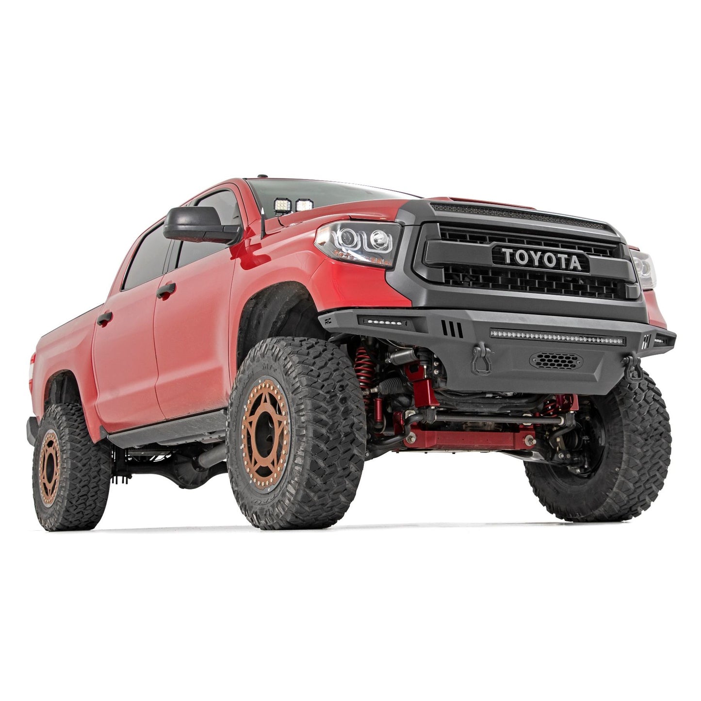 ROUGH COUNTRY LED Light Kit | Ditch Mount | Dual 2" Black Pairs | Spot/Flood | Toyota Tundra (14-21) | 70866
