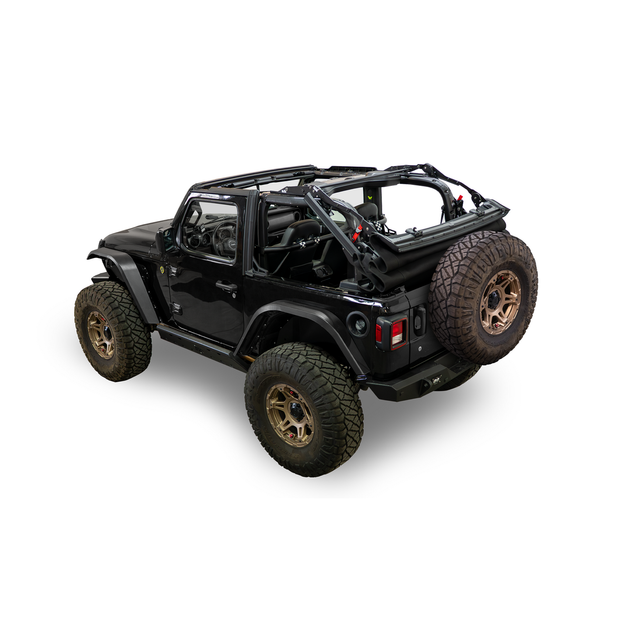 BESTOP | Supertop Glide Jeep 2018-26 Wrangler JL 2-Door Squareback, Premium Black Twill Bestop | 54728-17