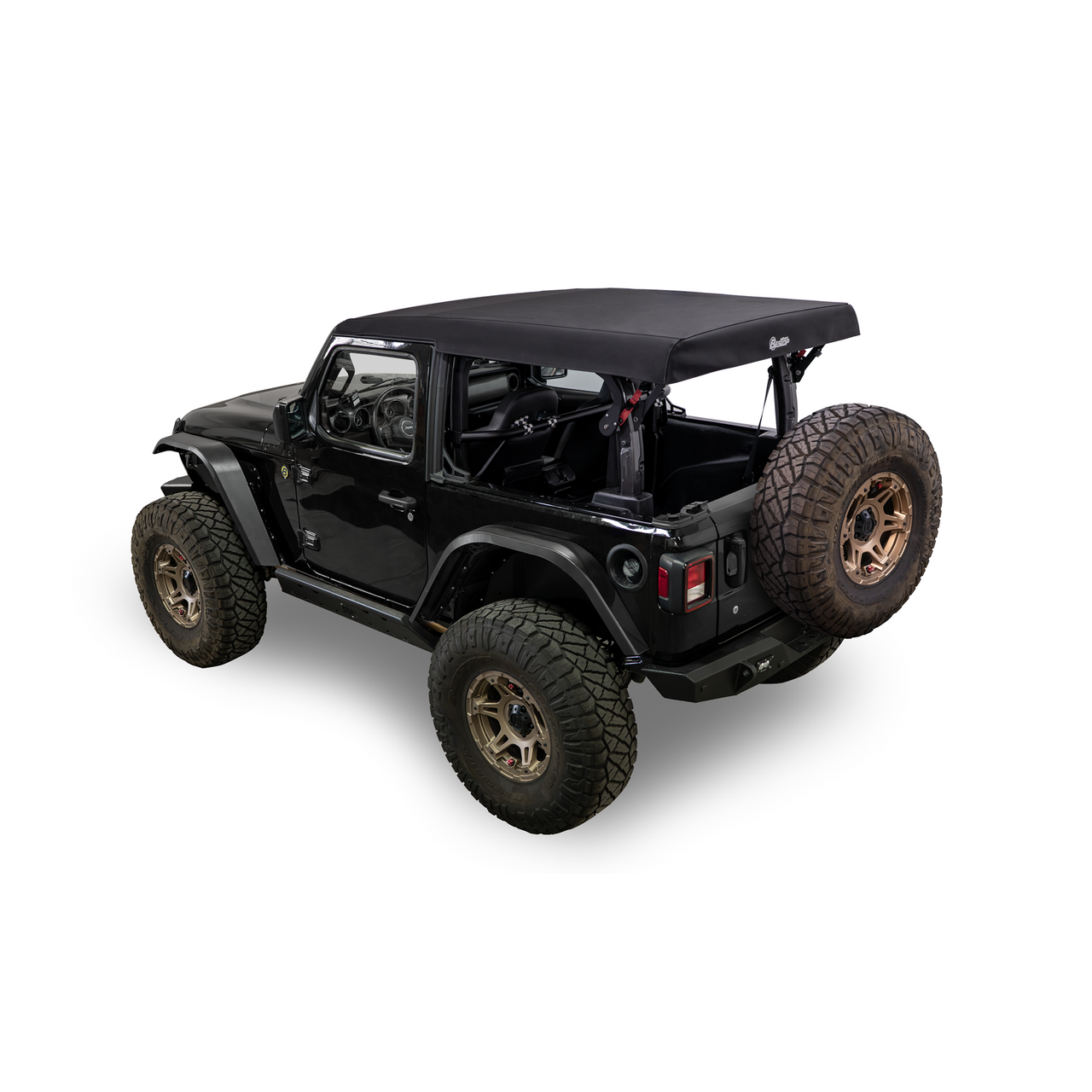 BESTOP | Supertop Glide Jeep 2018-26 Wrangler JL 2-Door Squareback, Premium Black Twill Bestop | 54728-17