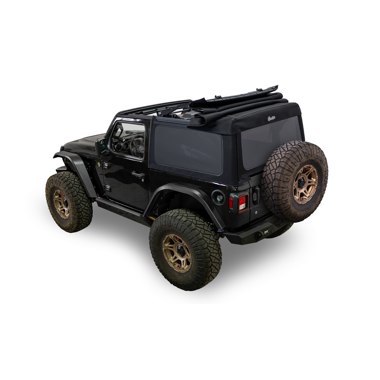 BESTOP | Supertop Glide Jeep 2018-26 Wrangler JL 2-Door Squareback, Premium Black Twill Bestop | 54728-17