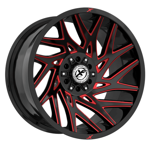 XF Off-Road XF-229 Gloss Black Milled Red