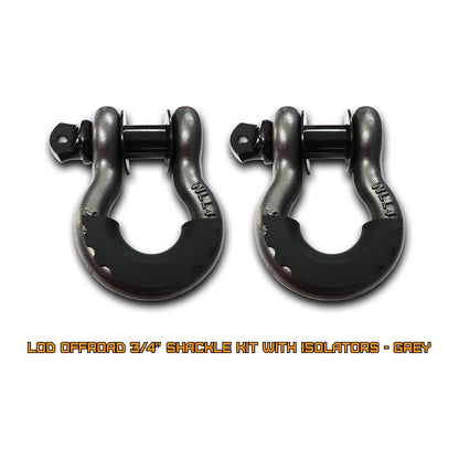 LOD LoD Offroad 3/4” Shackle Kit with Isolators - Grey