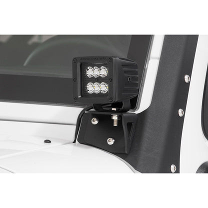 ROUGH COUNTRY 2 Inch Black Series LED Light Pods | Spot | Square | 70903BL