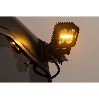 ROUGH COUNTRY Black Series LED Light Pair | 2 Inch | Flood | Swivel Mount | 70802