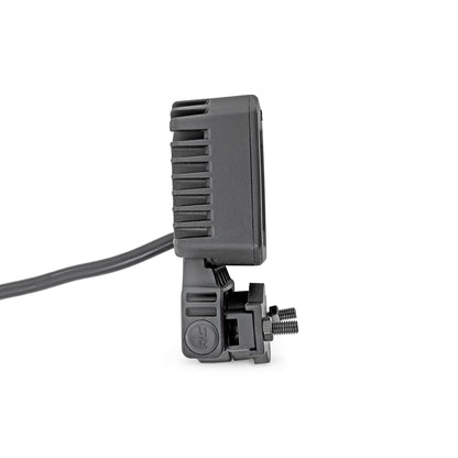 ROUGH COUNTRY Black Series LED Light Pair | 2 Inch | Flood | Swivel Mount | 70802