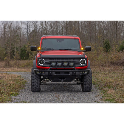 ROUGH COUNTRY 2 Inch LED Light Pods | Spot Beam | Amber Lens | Square | 70903A