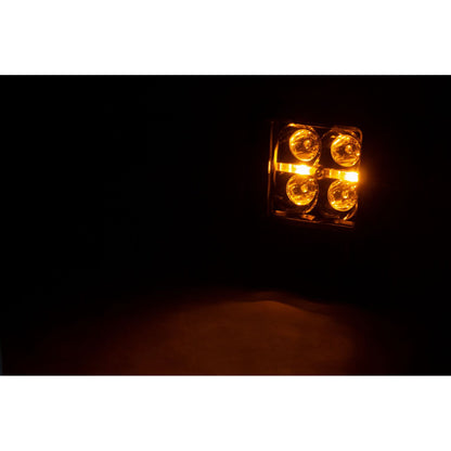 ROUGH COUNTRY 2 Inch Chrome Series LED Light Pods | Flush Mount | Amber DRL | 70803DRLA