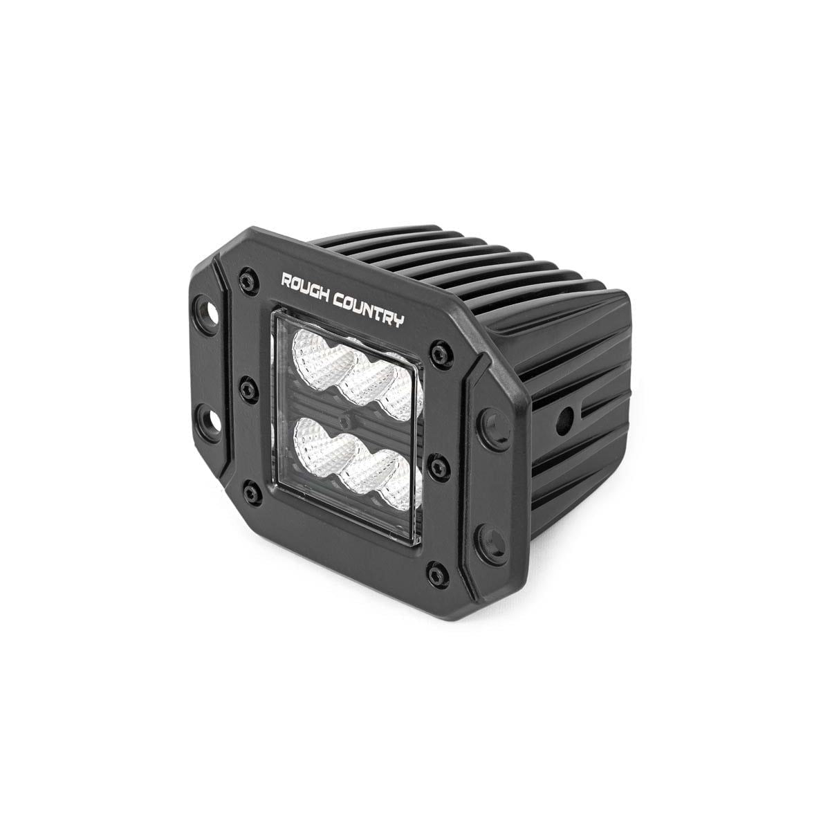ROUGH COUNTRY 2 Inch Black Series LED Light Pods | Spot | Flush Mount | 70803BL