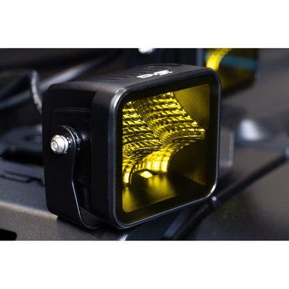 DV8 Off-Road 3-Inch Elite Series LED Amber Pod Light Single Pod C3| BE3EW40W-A