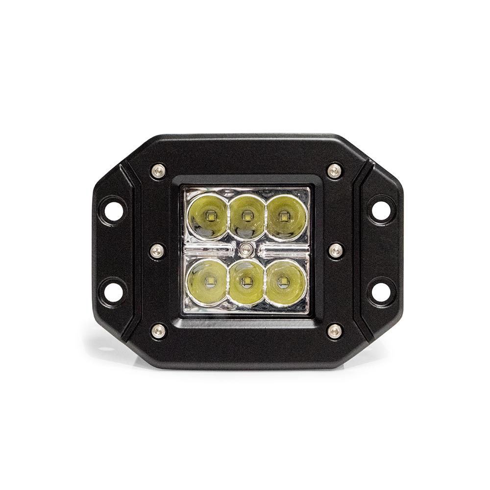 DV8 Off-Road 3-inch Universal Flush Mount LED Cube Light Single Pod C3| B3FM24W3W