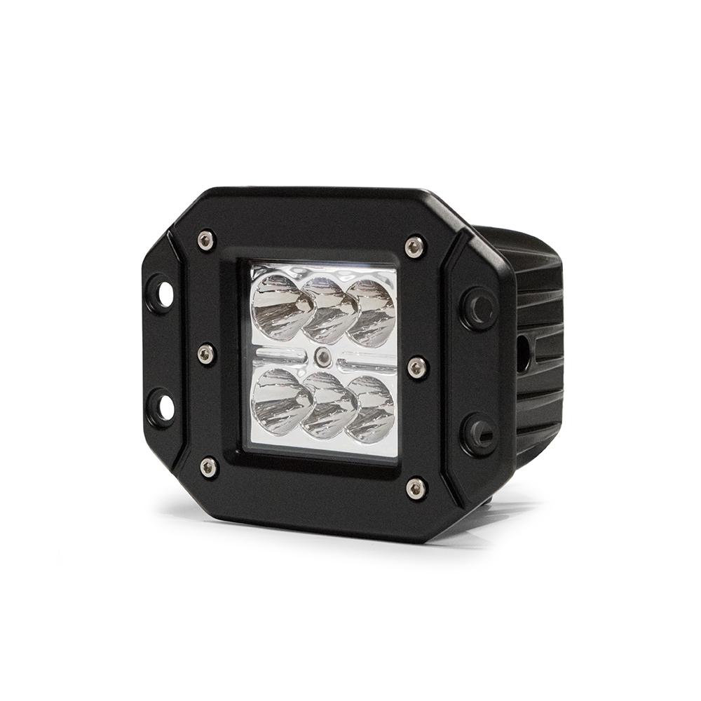 DV8 Off-Road 3-inch Universal Flush Mount LED Cube Light Single Pod C3| B3FM24W3W