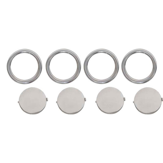 KENTROL Jeep JK Air Vent Assembly 8 Pieces 07-10 Wrangler JK Polished Silver Kentrol  30003