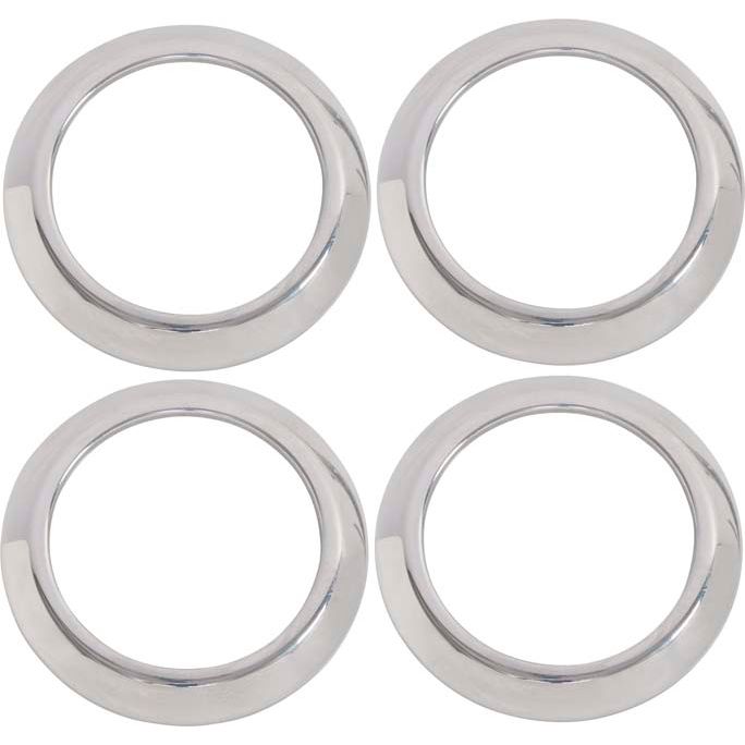 KENTROL Jeep JK Air Vent Bezels 4 Pieces 07-10 Wrangler JK Polished Silver Kentrol  30004