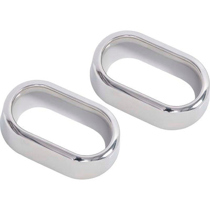 KENTROL Jeep JK Interior Door Handle Bezels Pair 07-10 Wrangler JK Polished Silver Kentrol  30006