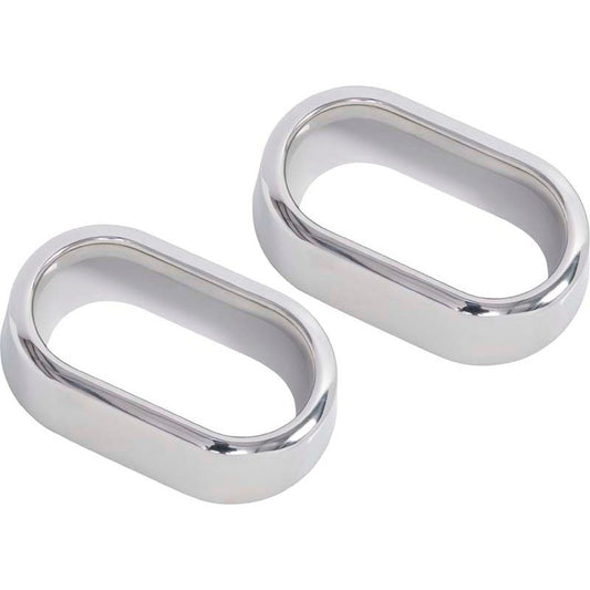 KENTROL Jeep JK Interior Door Handle Bezels Pair 07-10 Wrangler JK Polished Silver Kentrol  30006