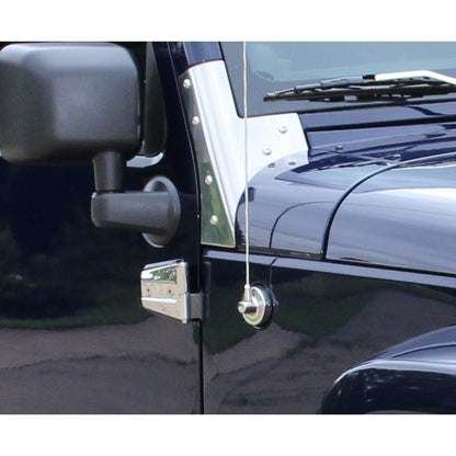 KENTROL Jeep JK Antenna Cover 07-18 Wrangler JK Polished Silver Kentrol  30007