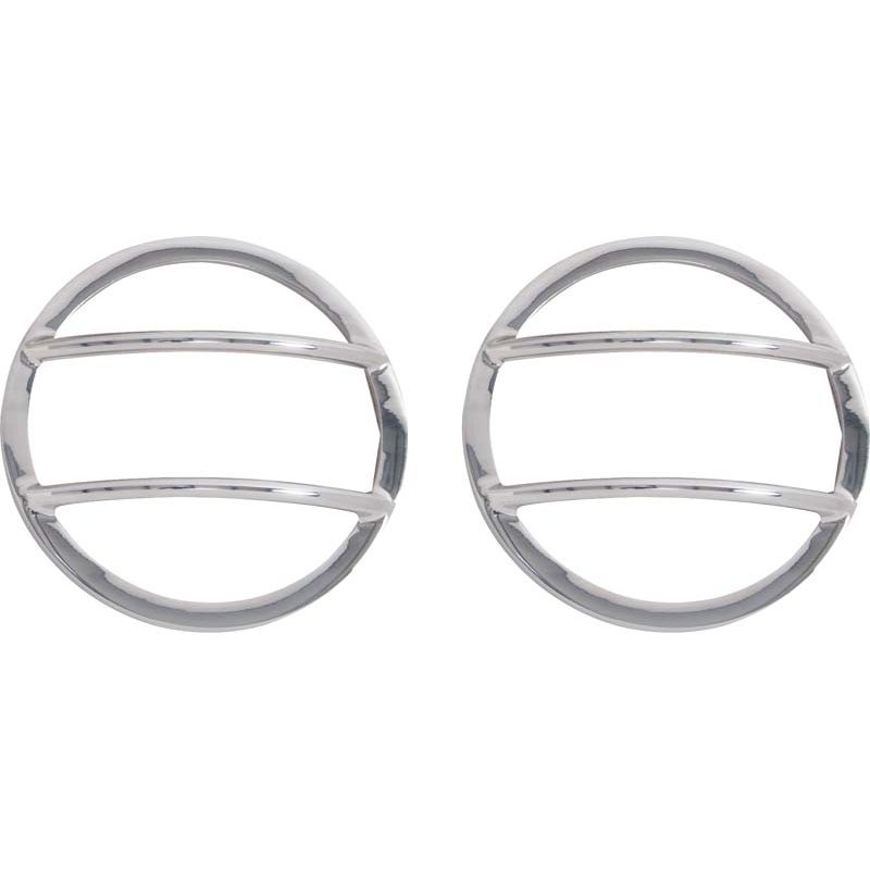 KENTROL Jeep JK Fog Light Cover Pair 07-18 Wrangler JK Polished Silver Kentrol  30014